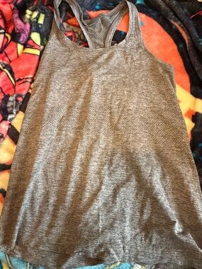lululemon athletica Gray Racerback Muscle Tank